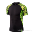 Оптовая мужская фитнес -одежда высококачественная футболка спандекс